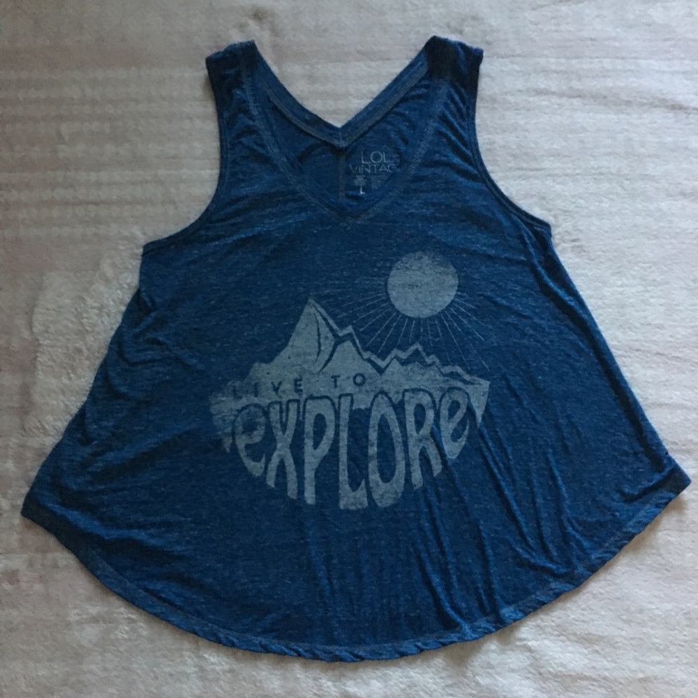 Soft blue tank top